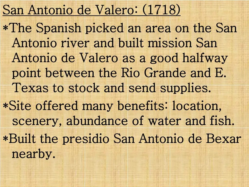 san antonio de valero 1718 san antonio de valero