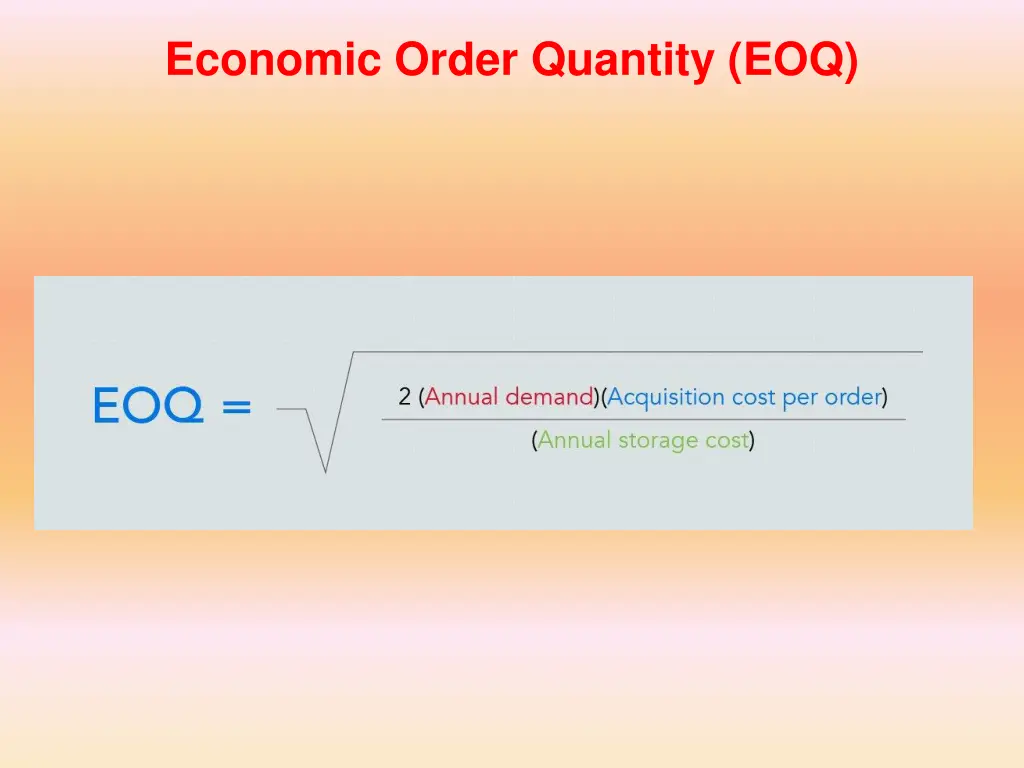 economic order quantity eoq