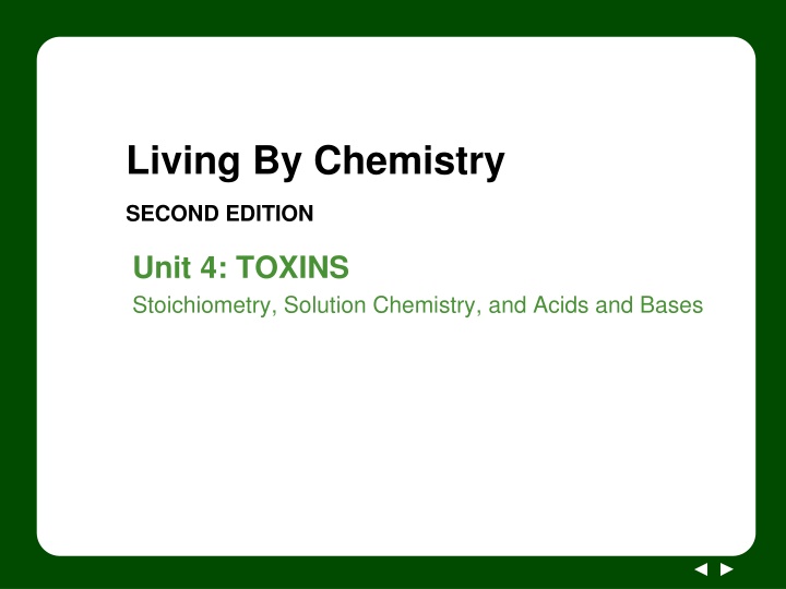 living by chemistry