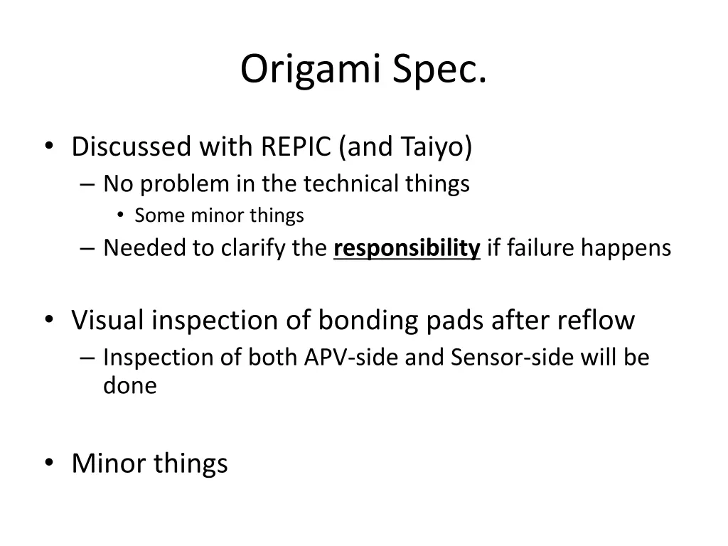 origami spec