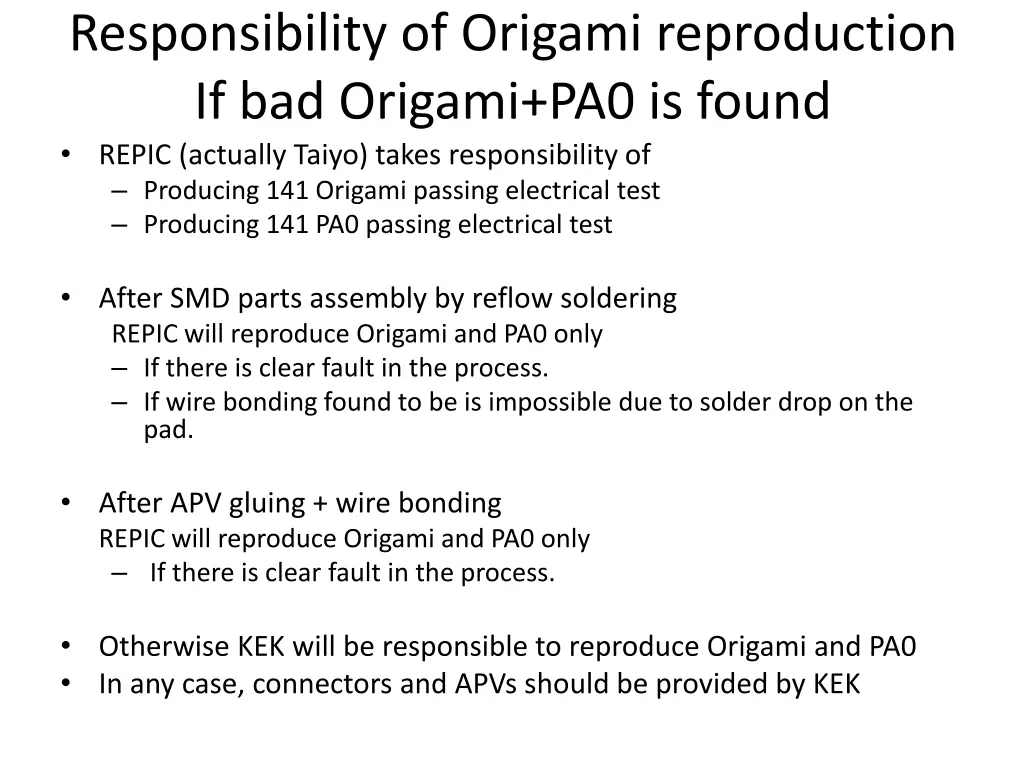 responsibility of origami reproduction