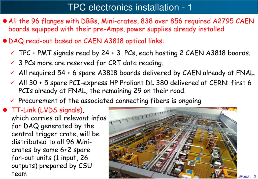 tpc electronics installation 1