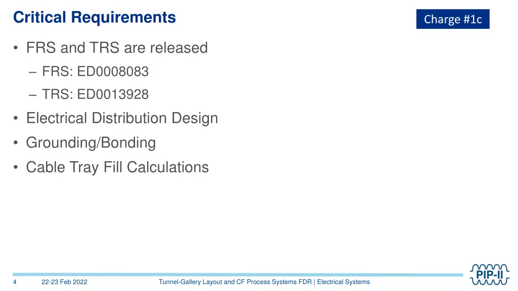 critical requirements