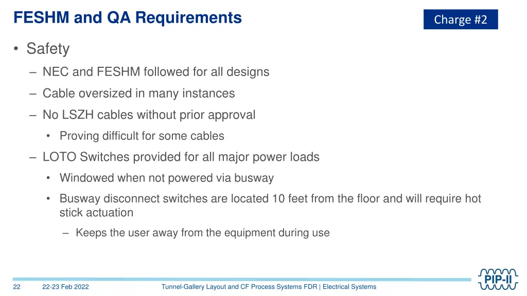 feshm and qa requirements