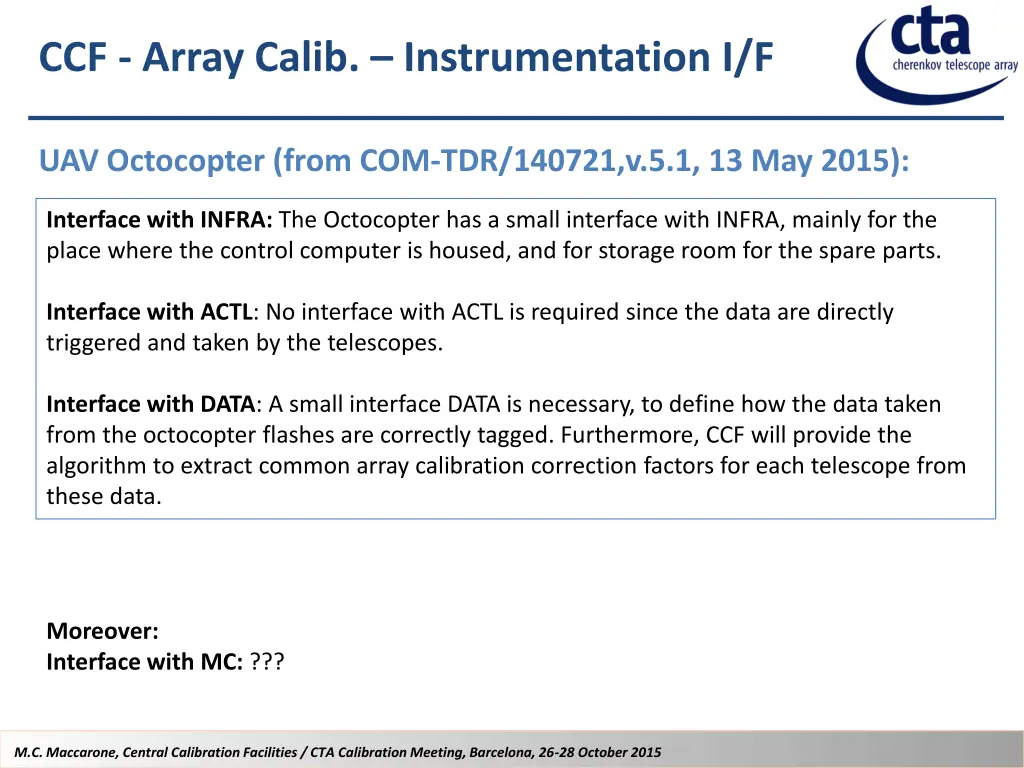 ccf array calib instrumentation i f 1