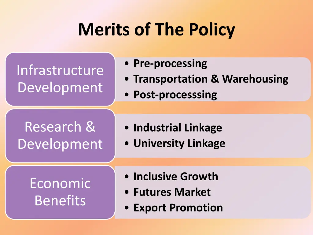 merits of the policy 1