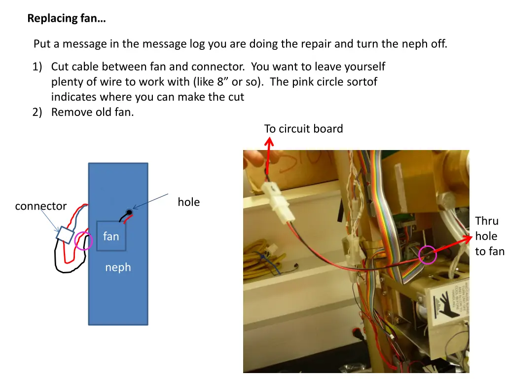 replacing fan