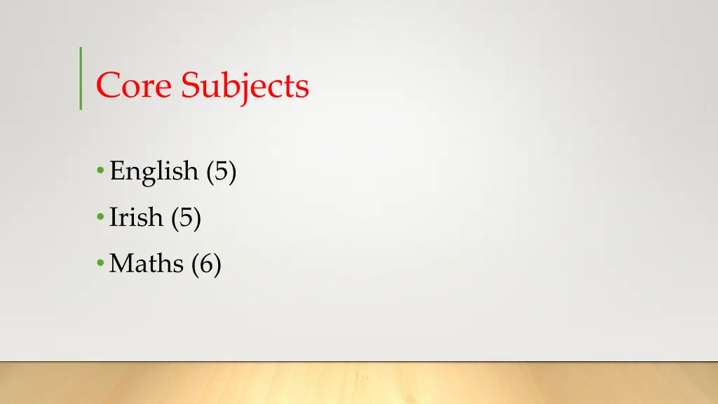 core subjects