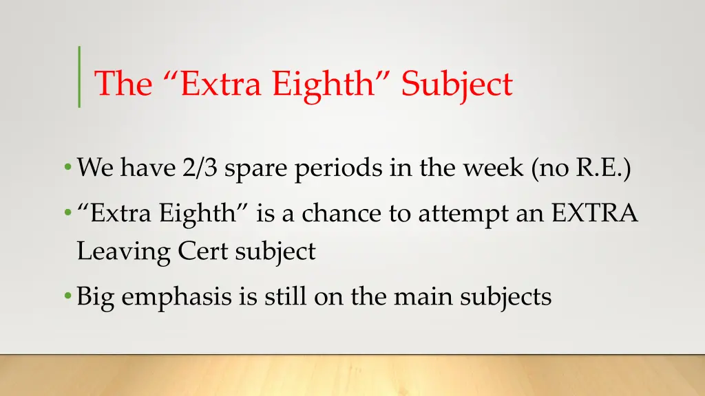 the extra eighth subject 4