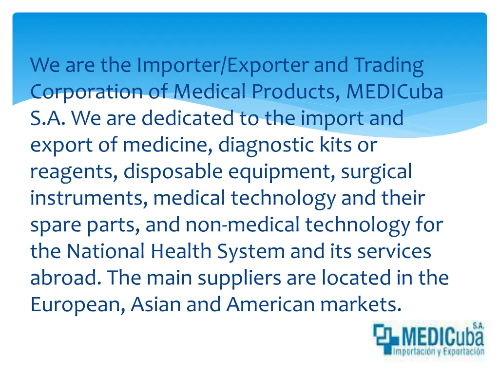 we are the importer exporter and trading