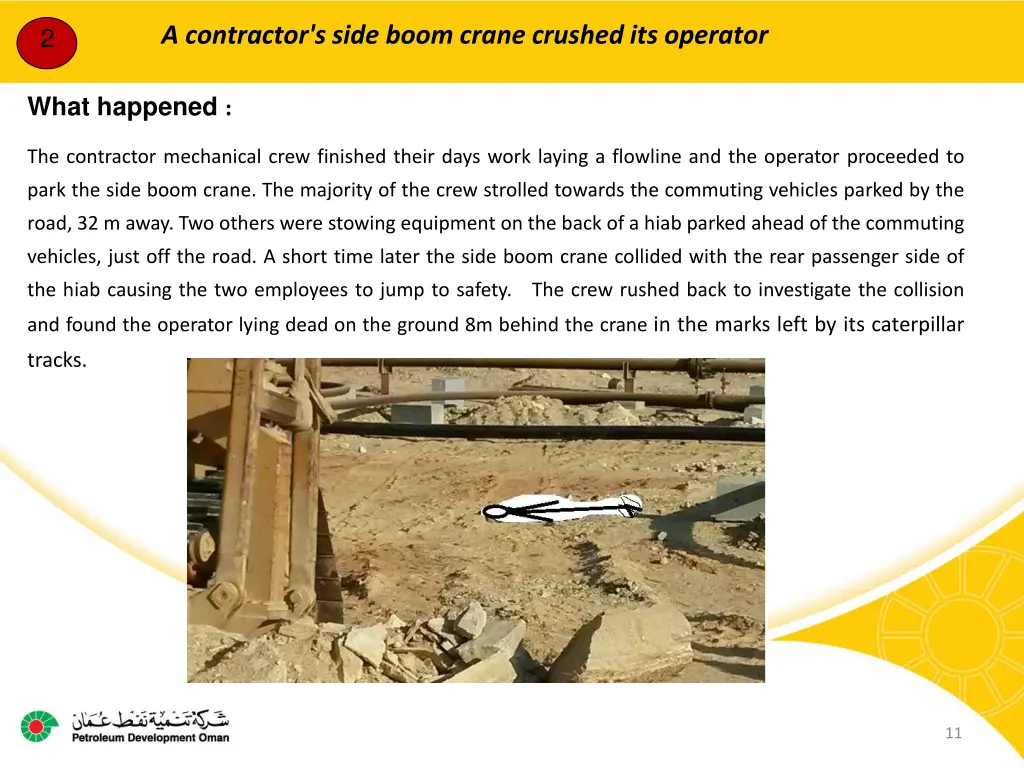 a contractor s side boom crane crushed 1