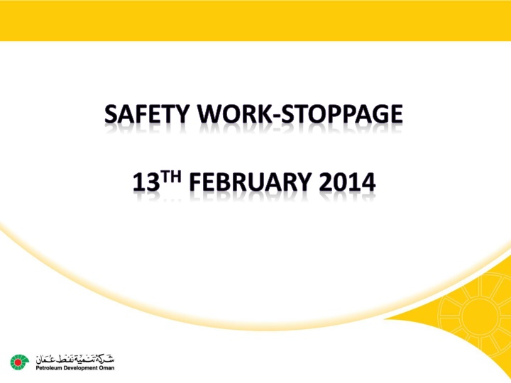 safety work stoppage