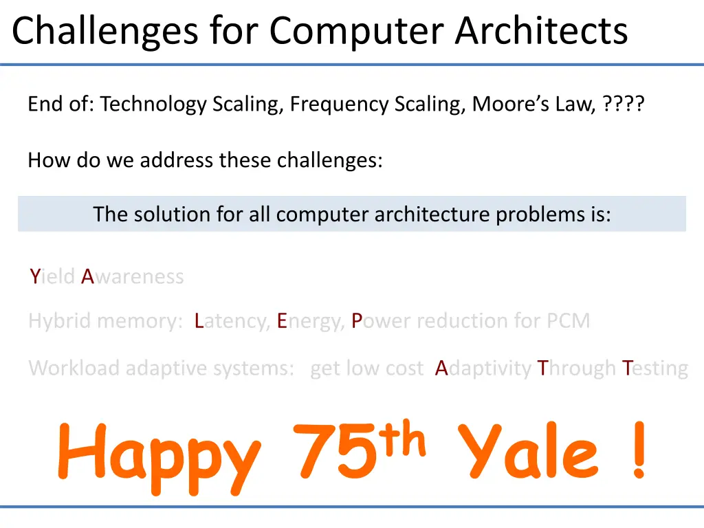 challenges for computer architects 1