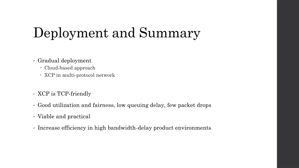 deployment and summary