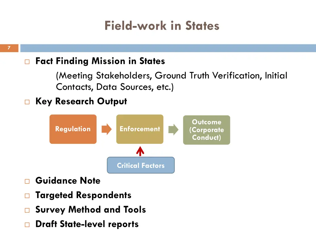 field work in states