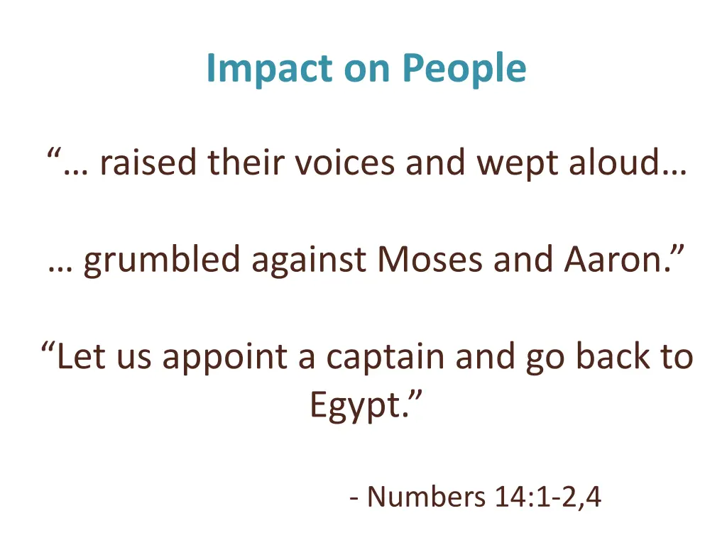 impact on people