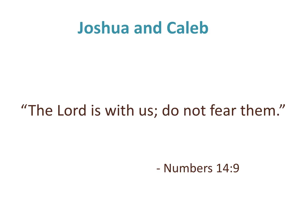 joshua and caleb