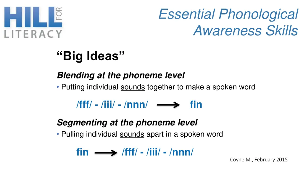 essential phonological awareness skills