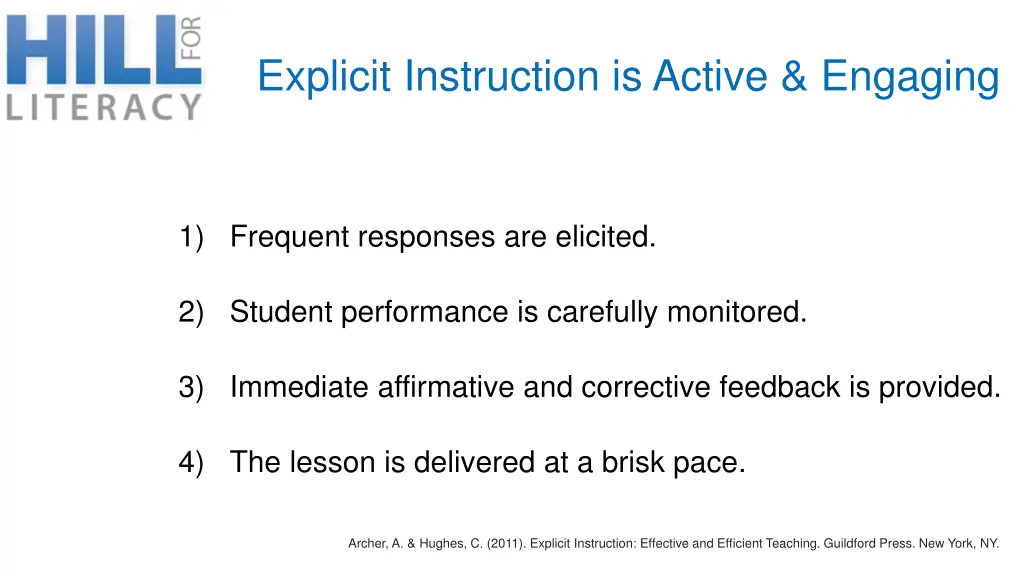 explicit instruction is active engaging