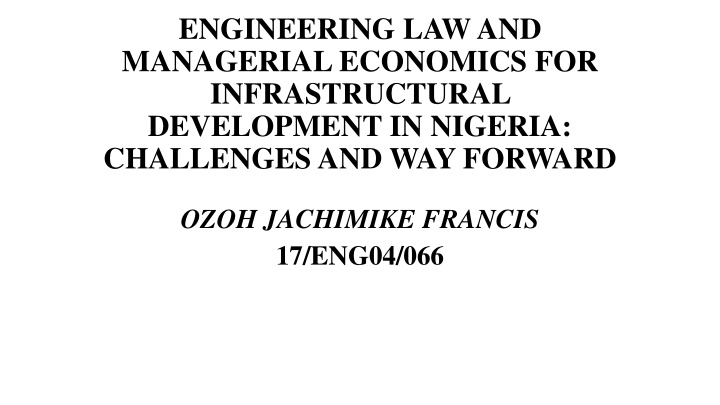 engineering law and managerial economics