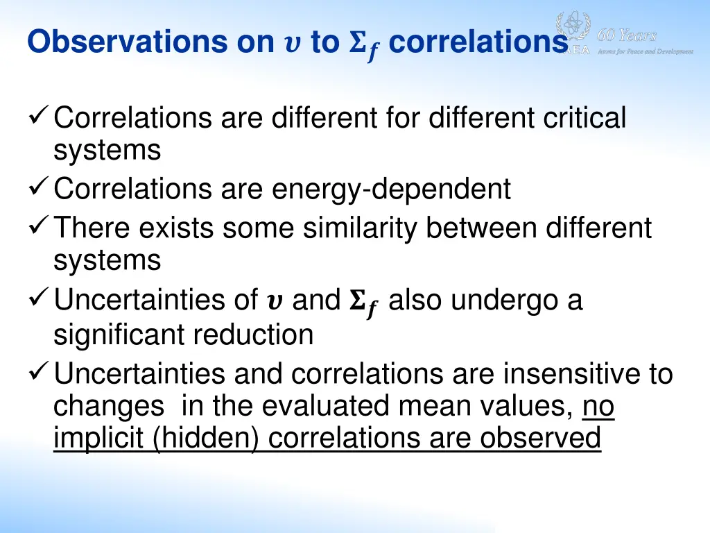 observations on to correlations