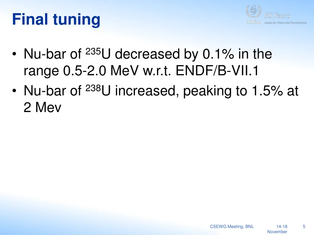 final tuning