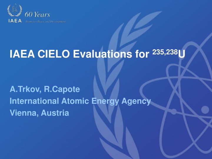 iaea cielo evaluations for 235 238 u