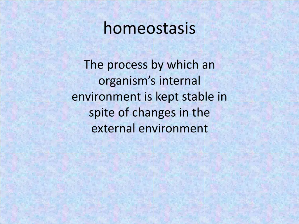 homeostasis