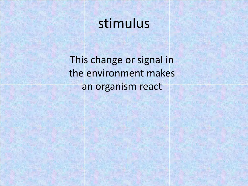 stimulus