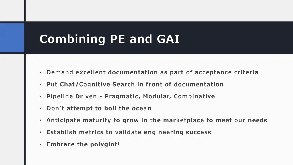 combining pe and gai