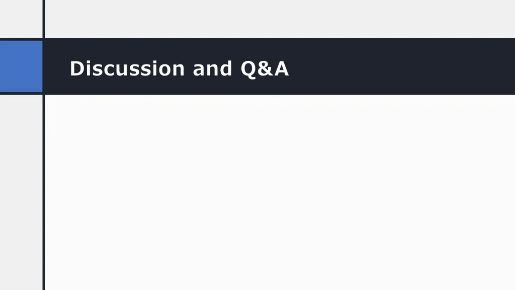 discussion and q a