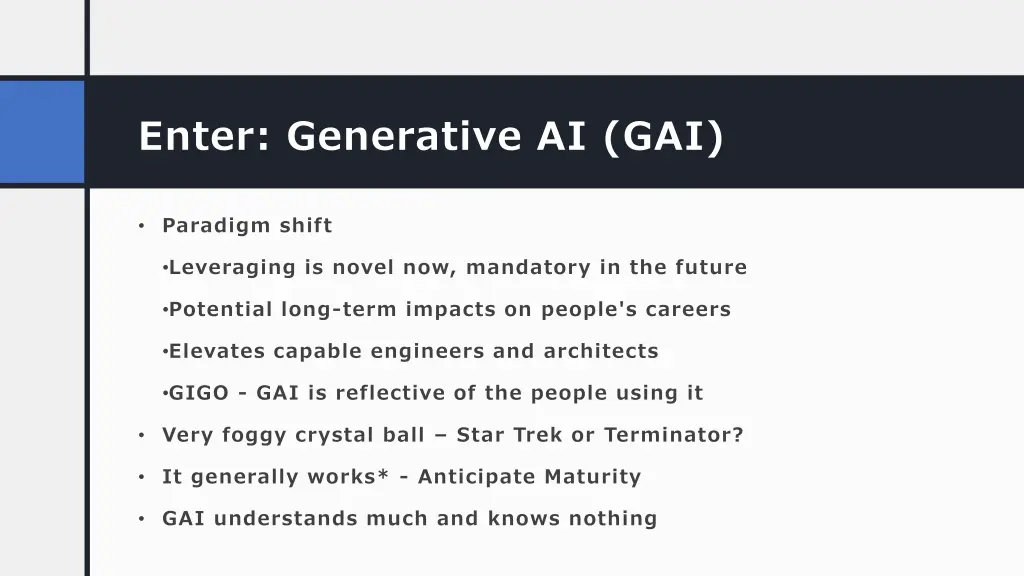 enter generative ai gai