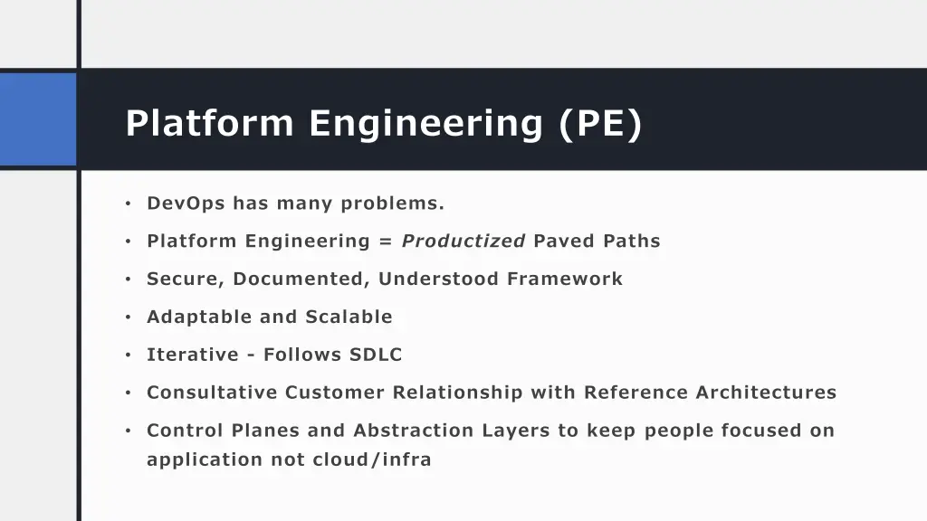 platform engineering pe