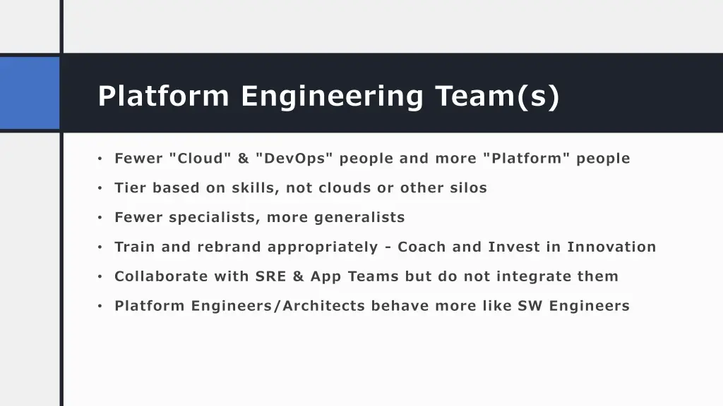 platform engineering team s