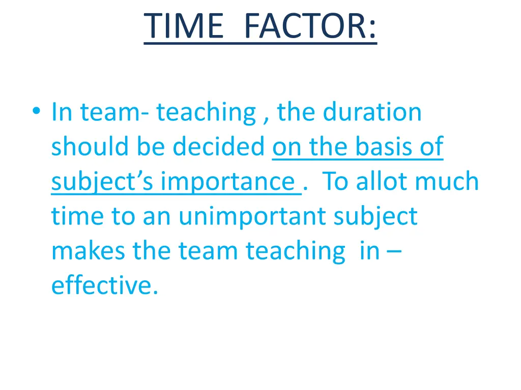 time factor