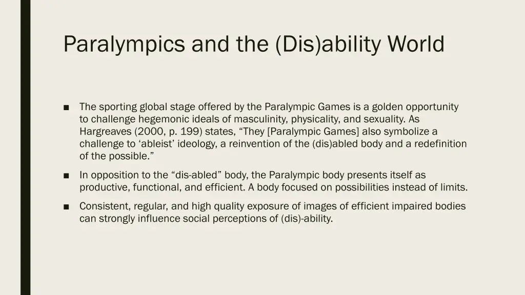 paralympics and the dis ability world