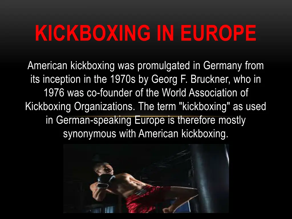 kickboxing in europe