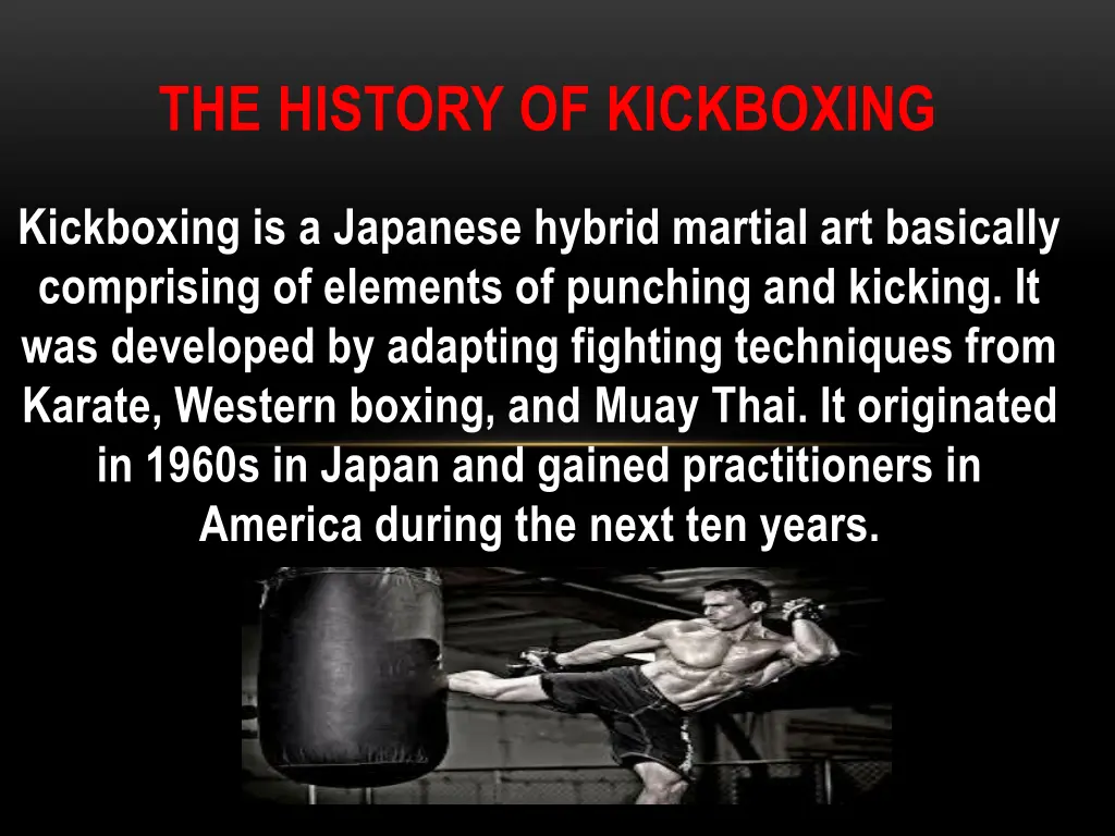 the history of kickboxing