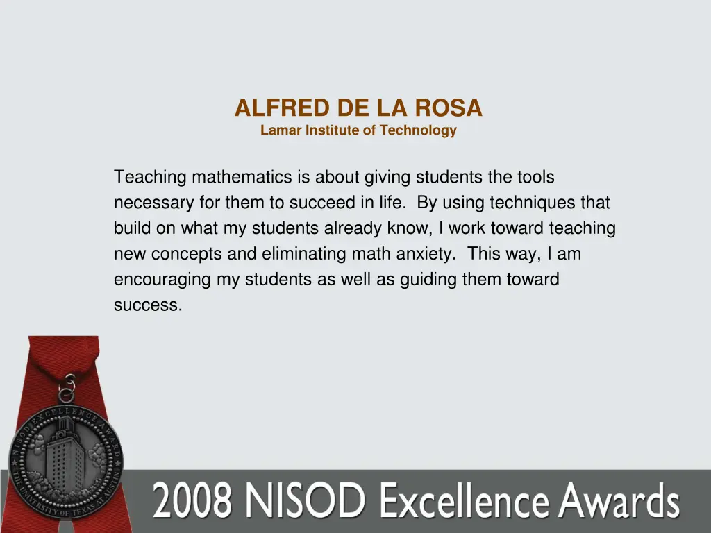 alfred de la rosa lamar institute of technology