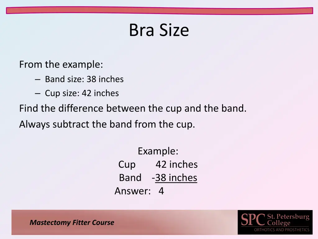 bra size