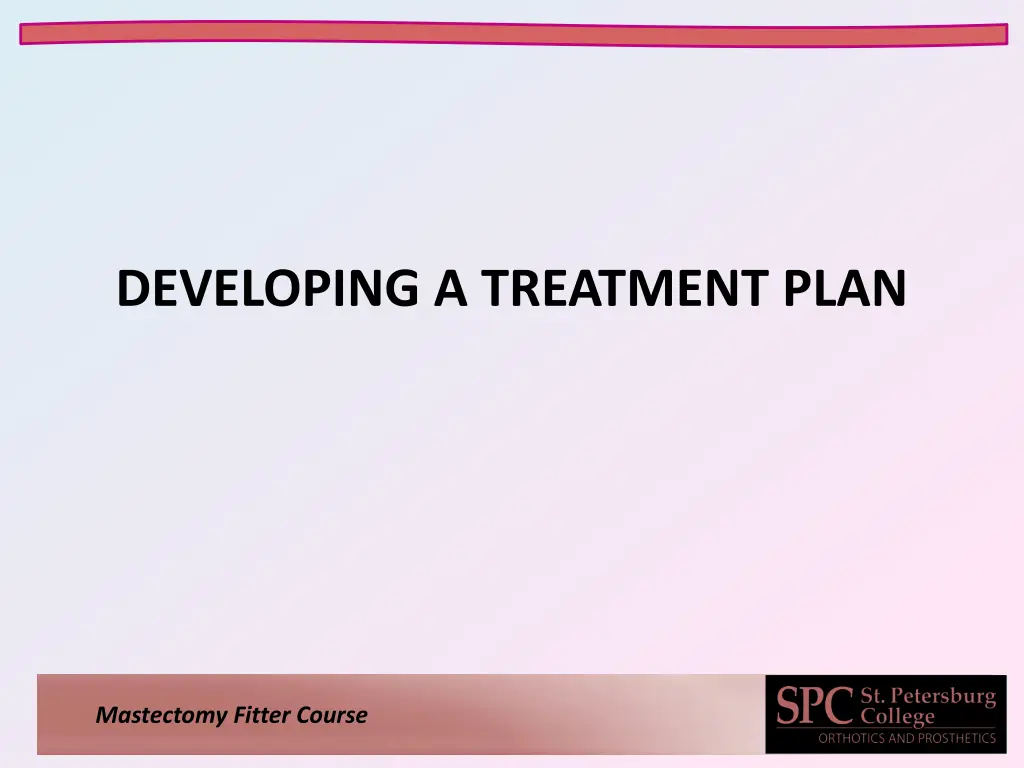 developing a treatment plan