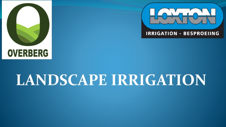 landscape irrigation