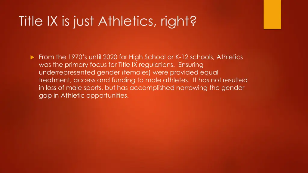 title ix is just athletics right