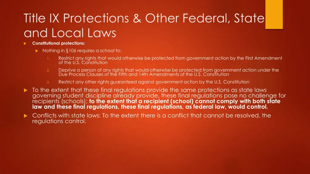 title ix protections other federal state