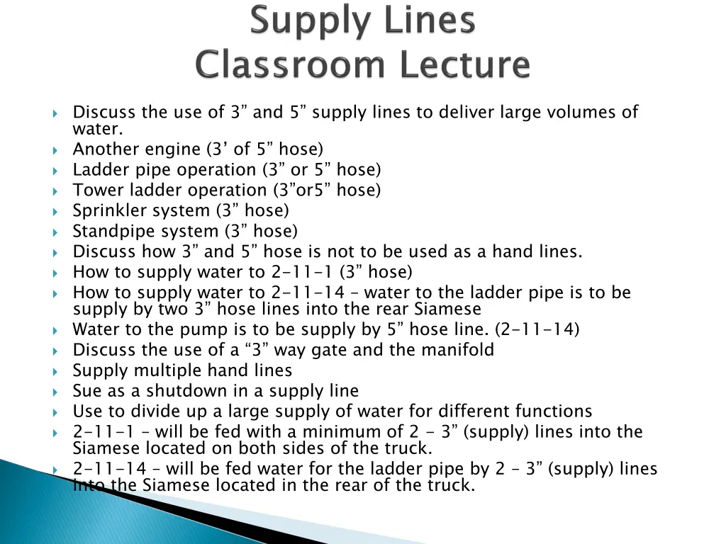 discuss the use of 3 and 5 supply lines