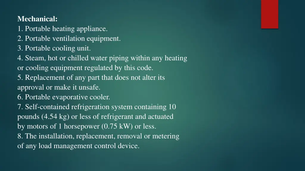 mechanical 1 portable heating appliance