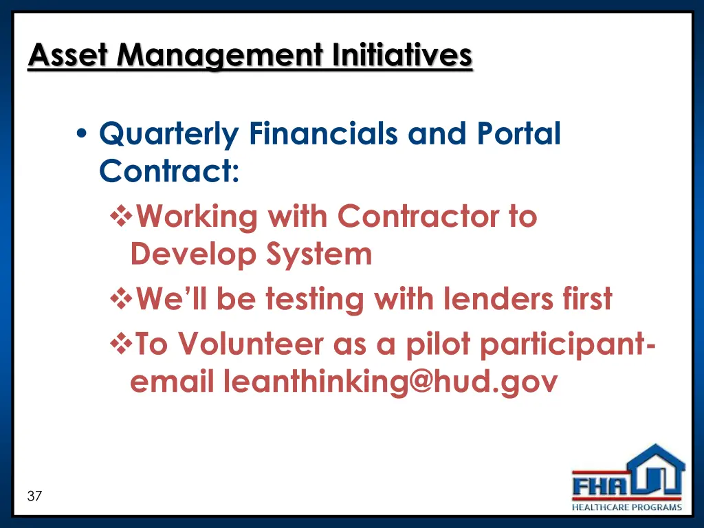 asset management initiatives 1