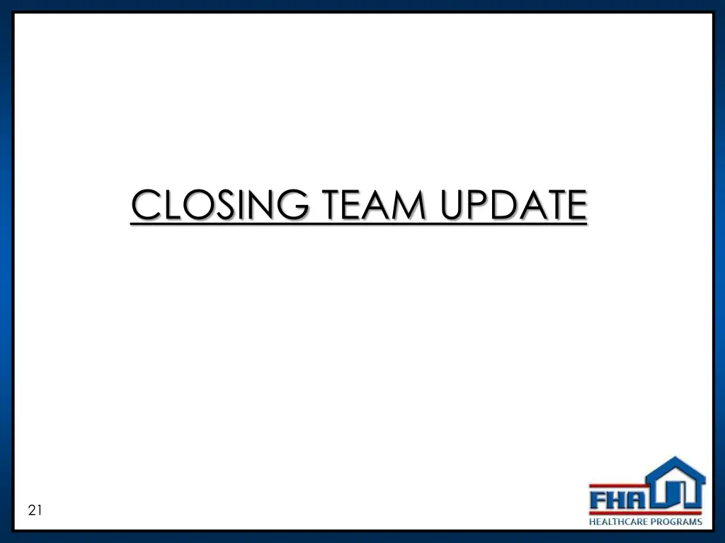 closing team update