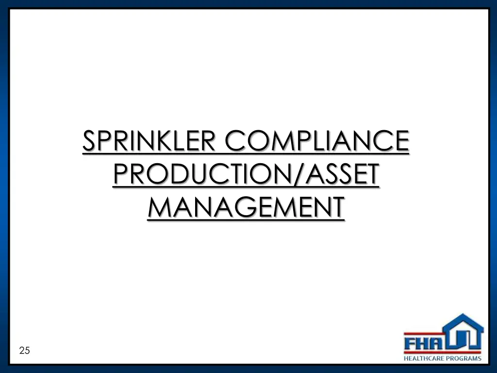 sprinkler compliance production asset management