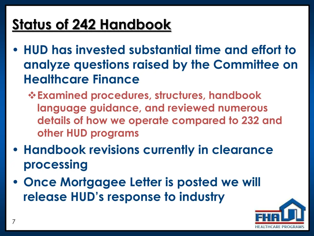 status of 242 handbook